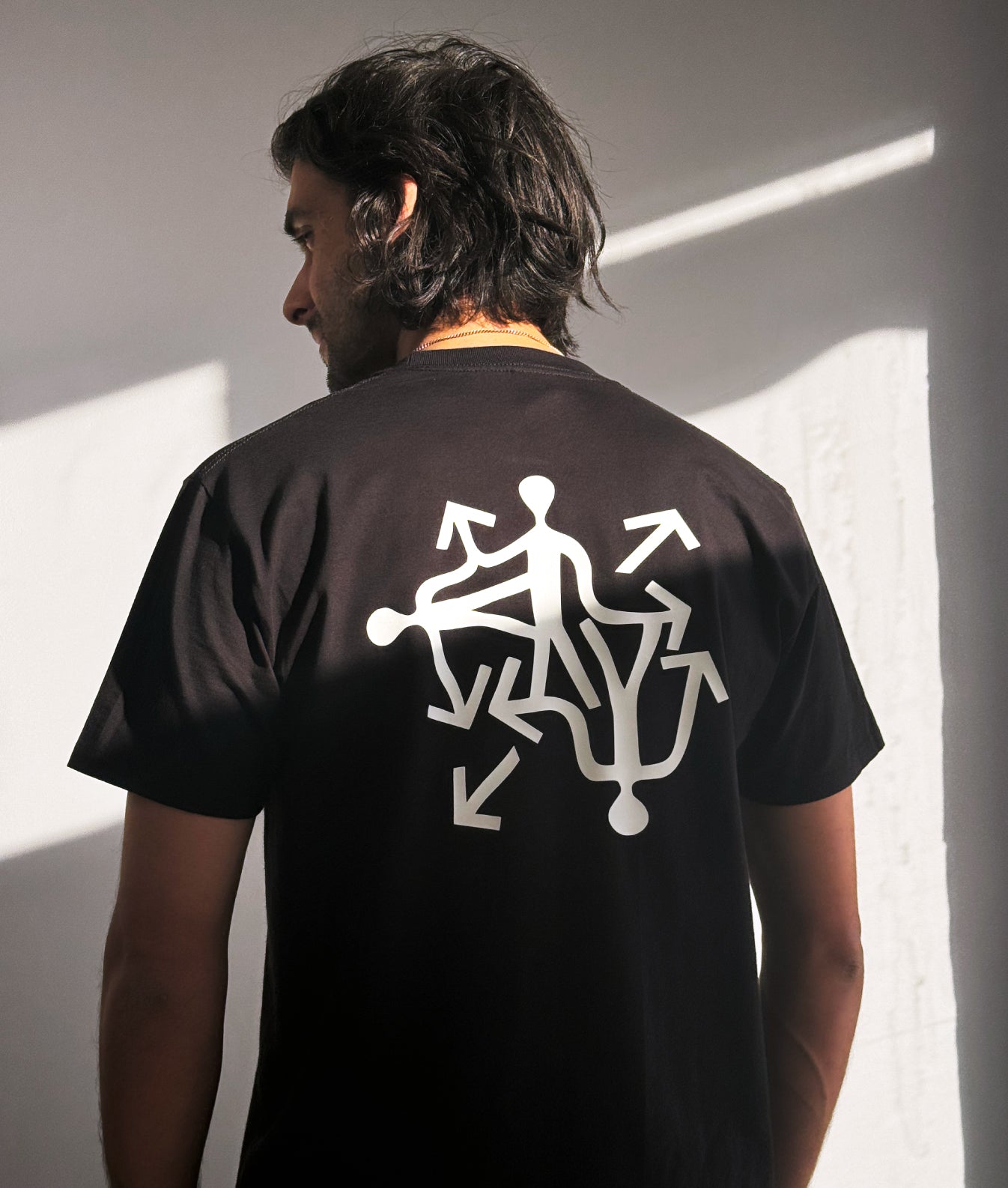 Zigzag  - T shirt noir