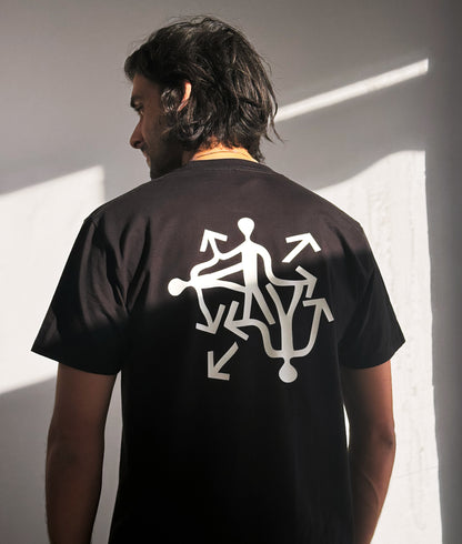 Zigzag  - T shirt noir