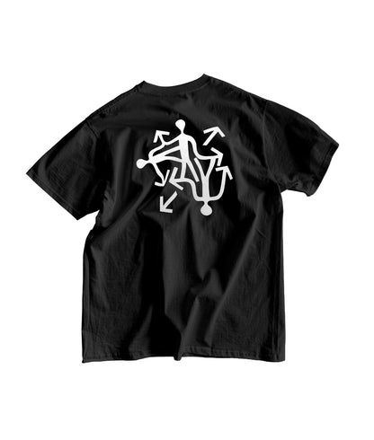 Zigzag  - T shirt noir