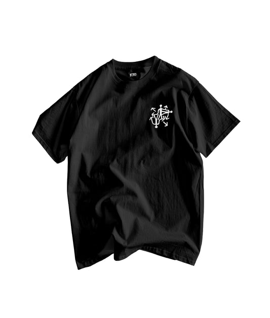 Zigzag  - T shirt noir